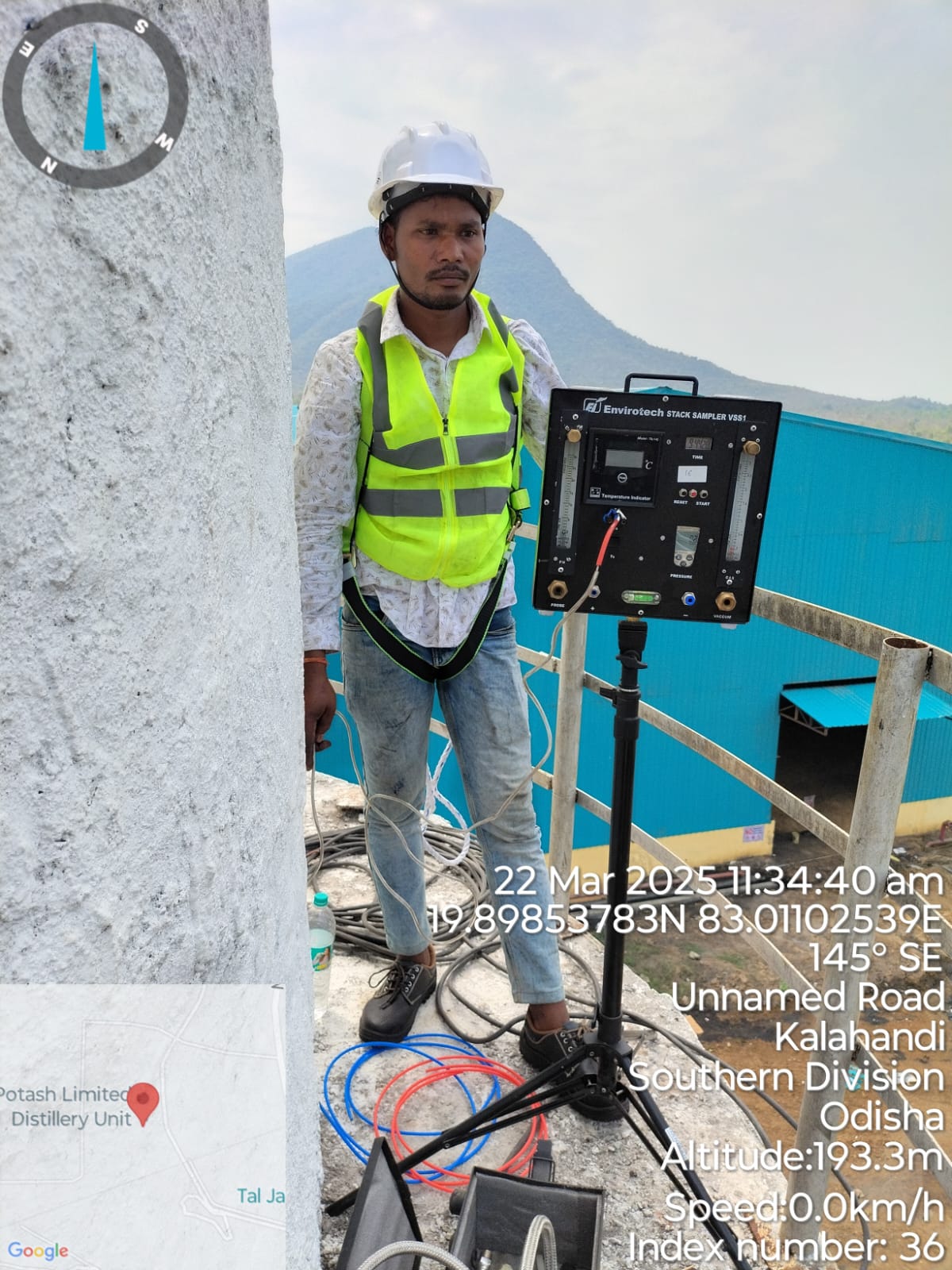 Environmental monitoring equipment setup